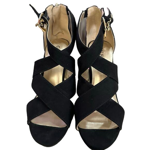 Guess strappy sandal block chunky heels
Criss cross size 6.5 suede leather - Picture 2 of 10